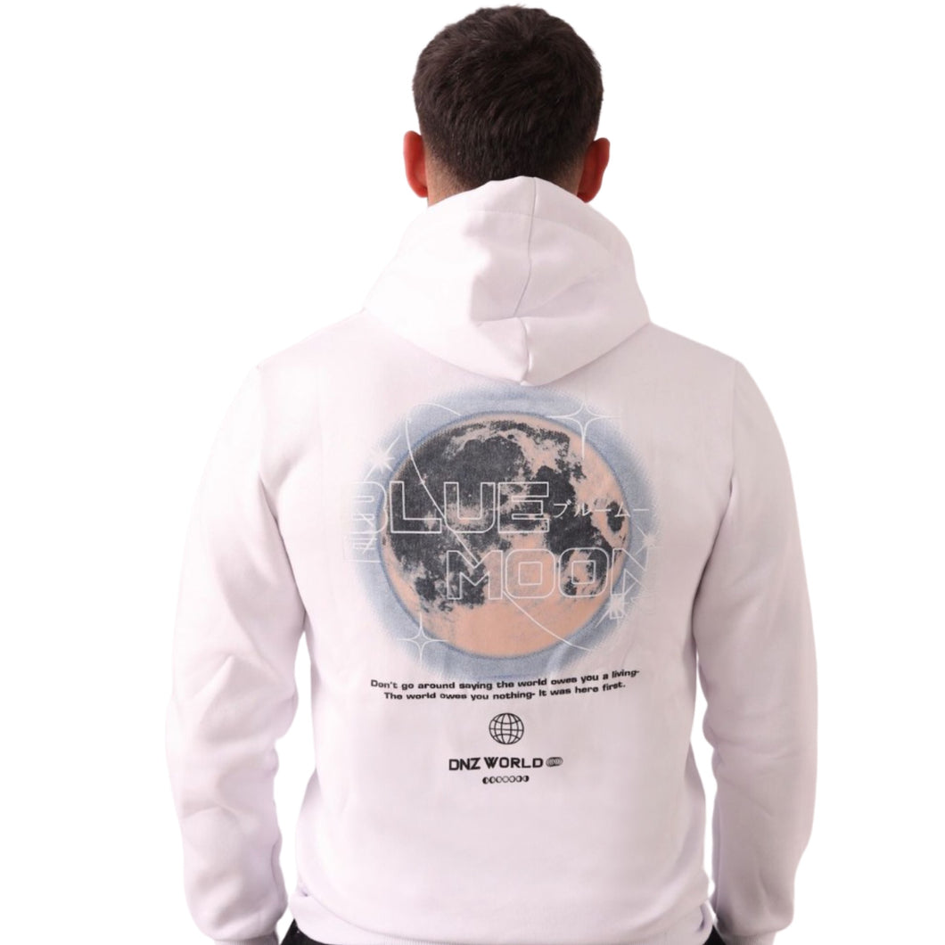 DNZ WORLD BLUE MOON HOODIE WEIß